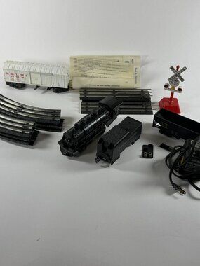 Allstate O Gauge Engine #400 W Tender 2 Model Cars & Track 7 Curves 3 Straight
